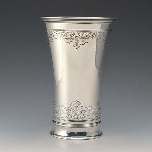 Vaso de plata 800 antigua alemana, hacia 1900, 146 g, David Kugelmann