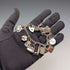 British vintage sterling silver charm bracelet, 48g, padlock clasp