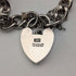 1962 British Vintage Sterling Silver Charm Bracelet 48g Padlock Clasp WJS