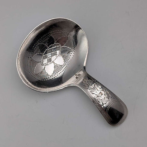 1910年 英国古董 纯银制 小型茶叶匙 11克 W S Savage