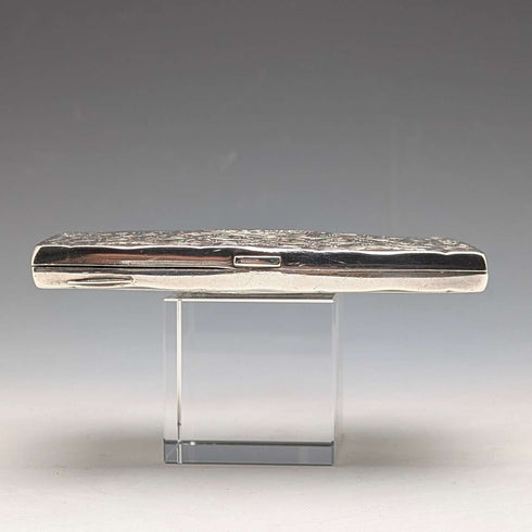 Tarjetero de plata de ley estilo libro, antigüedad británica de 1875, 75 g, Frederick Marson