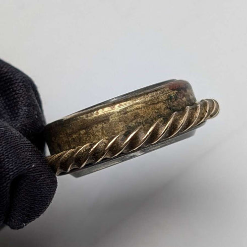 Cadena Albert de eslabones de fantasía en oro laminado antiguo con dije de brújula