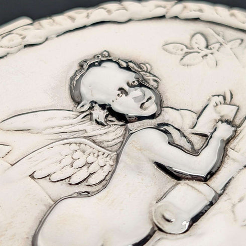 Joyero de plata esterlina antigua británica de 1903, 111 g, George Nathan & Ridley Hayes