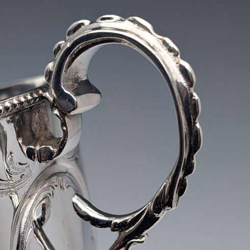 1860 British antique sterling silver stemmed cup 153g James Beebe