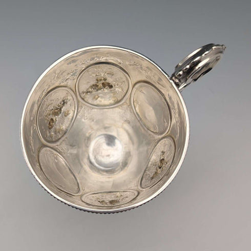 1860 British antique sterling silver stemmed cup 153g James Beebe
