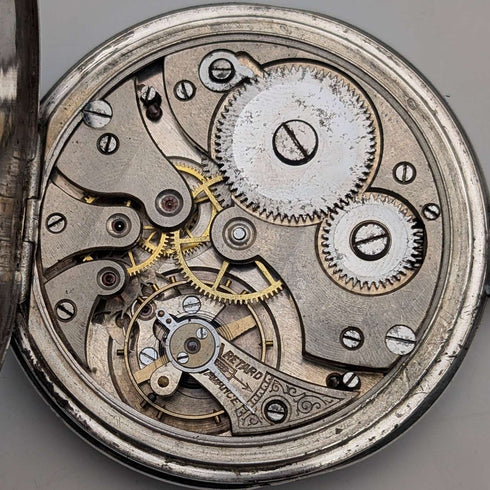 Antique Swiss CORGEMONT pocket watch, Art Deco, silver side open face, in good working order