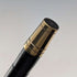 1920s British antique black shaft curved handle pure silver decorated walking stick 91cm