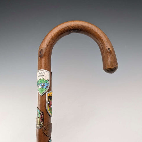 英国复古 欧洲环游 弯柄 旅游手杖 棕色杖身 88cm