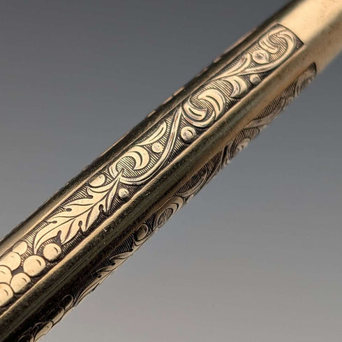 Bolígrafo vintage estadounidense Sheaffer chapado en oro de 12K