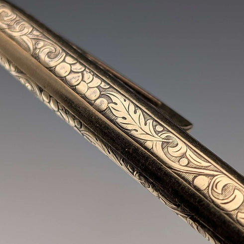 Bolígrafo vintage estadounidense Sheaffer chapado en oro de 12K