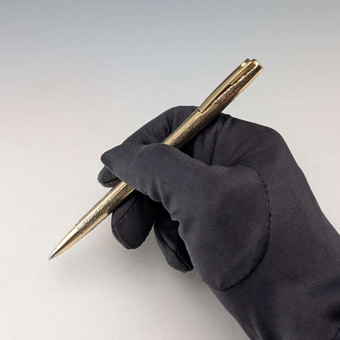 Bolígrafo vintage estadounidense Sheaffer chapado en oro de 12K