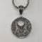 Vintage sterling silver pendant & sterling silver Byzantine chain necklace, total weight 47g, SUARTI