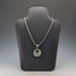 Vintage sterling silver pendant & sterling silver Byzantine chain necklace, total weight 47g, SUARTI