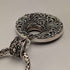 Vintage sterling silver pendant & sterling silver Byzantine chain necklace, total weight 47g, SUARTI
