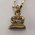 Antique rolled gold ceiling pendant with necklace