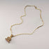Antique rolled gold ceiling pendant with necklace