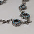 Collar vintage de plata de ley con decoración de cristal turquesa y marcasita, 23 g