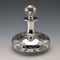 Antique American Art Nouveau Silver Overlay Glass Perfume Bottle