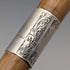 1923 British antique tan shaft, curved handle, pure silver decoration, walking stick, 91cm, K&S