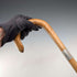 1923 British antique tan shaft, curved handle, pure silver decoration, walking stick, 91cm, K&S