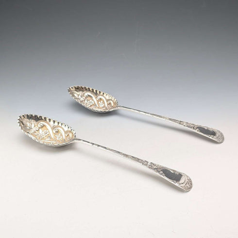 1803년 영국 조지안 앤티크 순은제 베리스푼 페어 Thomas Wallis II