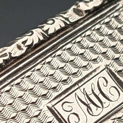 Vinaigrette de plata de ley antigua británica de 1824, 19,5 g, John Bettridge