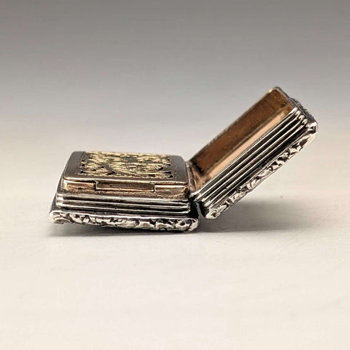 Vinaigrette de plata de ley antigua británica de 1824, 19,5 g, John Bettridge
