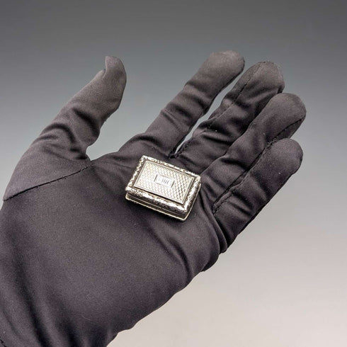 Vinaigrette de plata de ley antigua británica de 1824, 19,5 g, John Bettridge