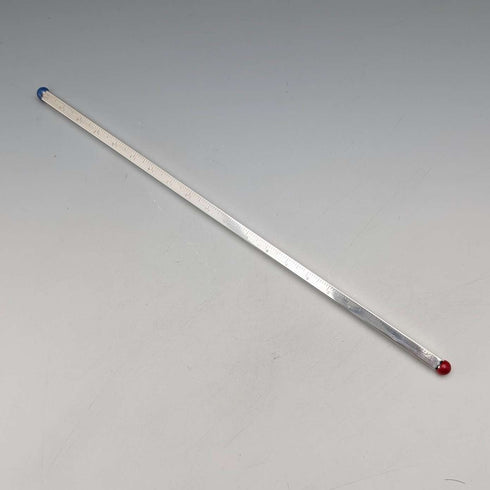 Regla y bolígrafo de plata de ley vintage británicos de 1975, de William Manton, con estuche