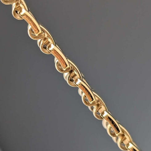 英国ヴィンテージ 9ctロールドゴールド パンサーリンク ネックレス Henry Griffith & Sons Ltd