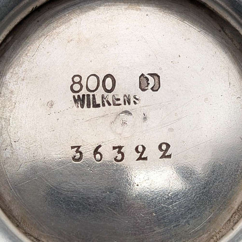 德国古董 800银带柄果篮 137g Wilkins