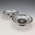 1910年 英国古董 纯银制小型带脚碟子一对 总重104g Mappin&Webb