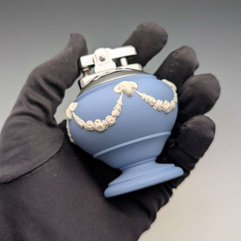 英國古董 Wedgwood Jasperware Ronson 油打火機,花瓶形