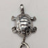 Cadena Albert de plata esterlina, extra gruesa, antigua británica de alrededor de 1900, 71 g, con dije de tortuga