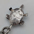Cadena Albert de plata esterlina, extra gruesa, antigua británica de alrededor de 1900, 71 g, con dije de tortuga