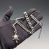 Cadena Albert de plata esterlina, extra gruesa, antigua británica de alrededor de 1900, 71 g, con dije de tortuga