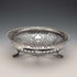 1911年 英国古董 镂空装饰 纯银带足水果碗 436克 Goldsmiths&Silversmiths