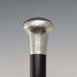 Bastón antiguo británico de 1921, con eje negro y empuñadura de plata esterlina, 91 cm