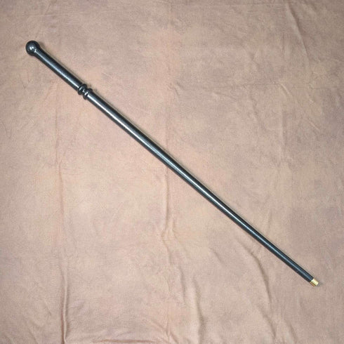 ヴィンテージ ブラックシャフト ロンデルハンドル ステッキ 杖 85cm
