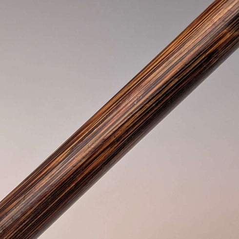 1930년경 영국 빈티지 브라운 샤프트 굽은 핸들 순은 장식 스틱 지팡이 89cm