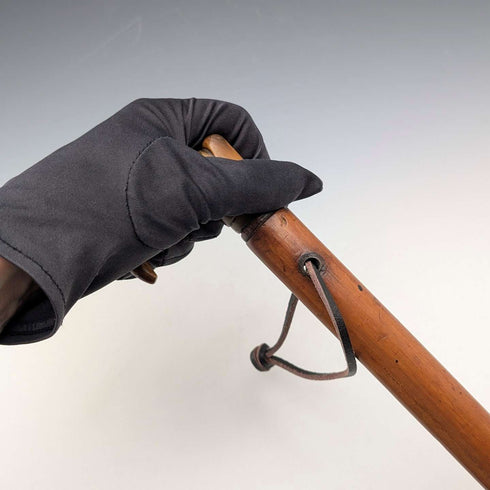 ヴィンテージ マラッカ藤シャフト ホーンハンドル 小型ステッキ 杖 63cm
