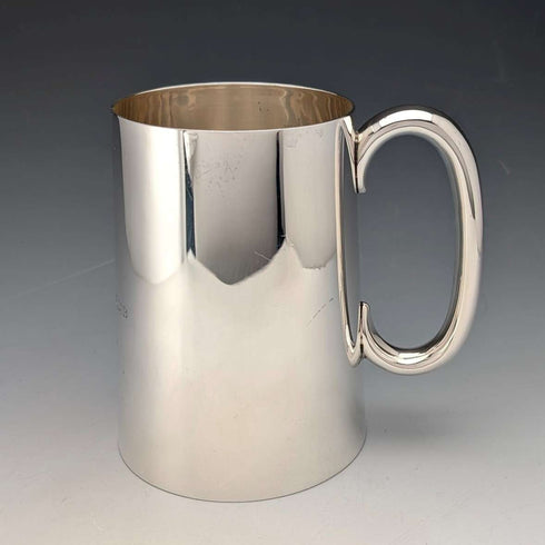 Jarra de pinta de plata esterlina vintage británica de 1936, 296 g, Henry Hodson Plante