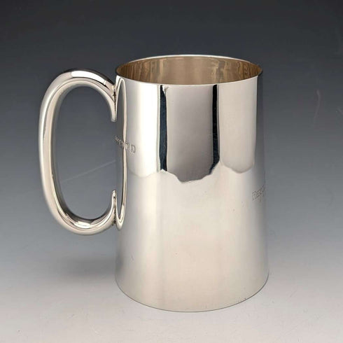 Jarra de pinta de plata esterlina vintage británica de 1936, 296 g, Henry Hodson Plante