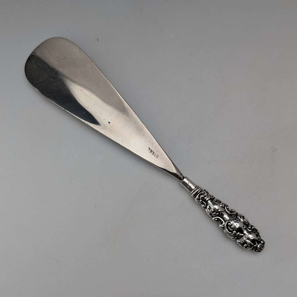1906年 英国古董 纯银手柄 鞋拔 Levi&Salaman