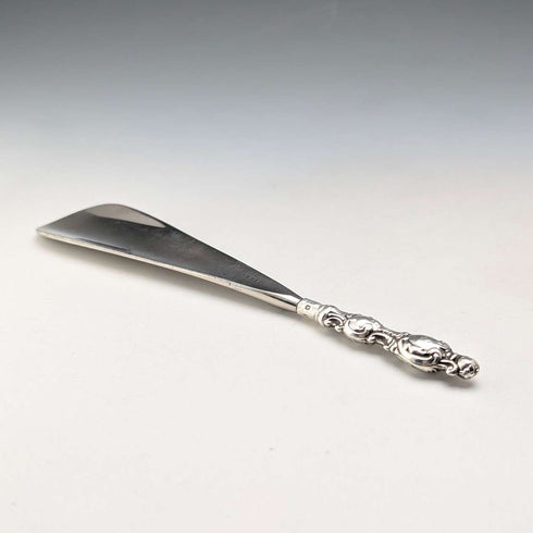 1901年 英国アンティーク 純銀ハンドル シューホーン 靴べら Levi&Salaman
Calzador antiguo inglés de 1901 con mango de plata de ley, Levi & Salaman