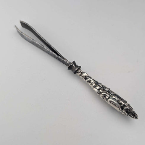 1910 British antique sterling silver handle grooming set of 5, J&R Griffin, with case
