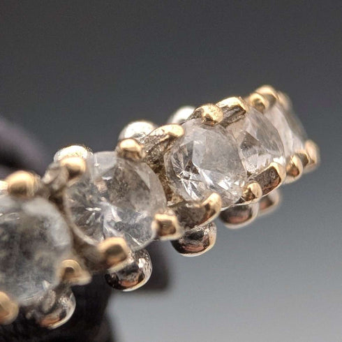 Antique Jewelry K9 Gold 7 Row Spinel Ring 2.2g (Size 12)