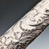 Silbato de plata de ley con decoración floral, antiguo, británico, de 1902, William Manton, con cadena