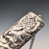 Silbato de plata de ley con decoración floral, antiguo, británico, de 1902, William Manton, con cadena