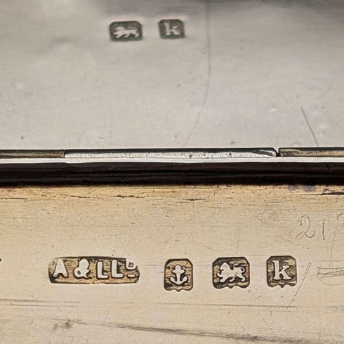 1909년 영국 앤틱 순은제 봉투형 카드 케이스 57g Adie&Lovekin